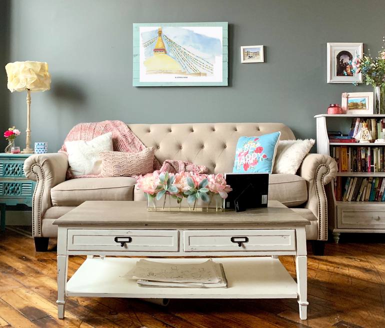 Original Realism Religion Painting by Thanchita Pankong