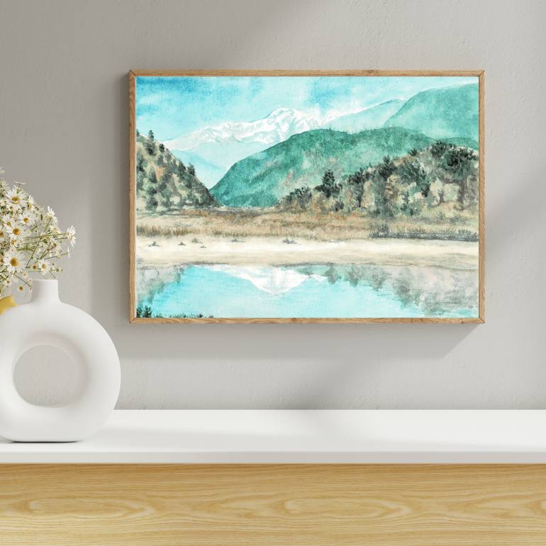 Original Contemporary Landscape Painting by Thanchita Pankong