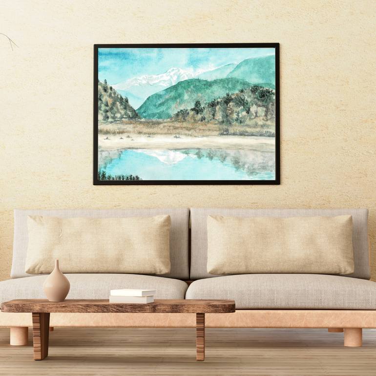 Original Contemporary Landscape Painting by Thanchita Pankong