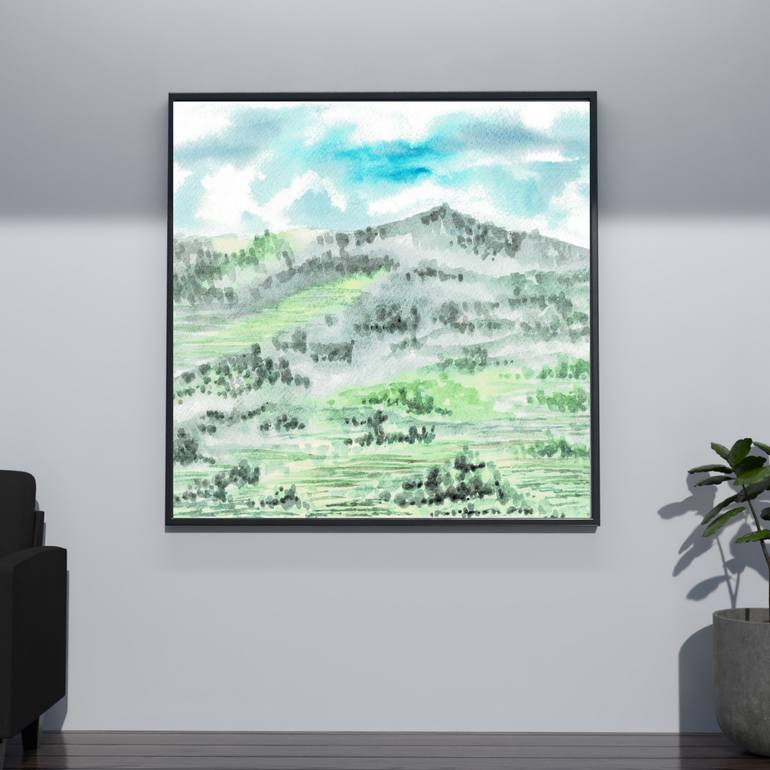 Original Contemporary Landscape Painting by Thanchita Pankong