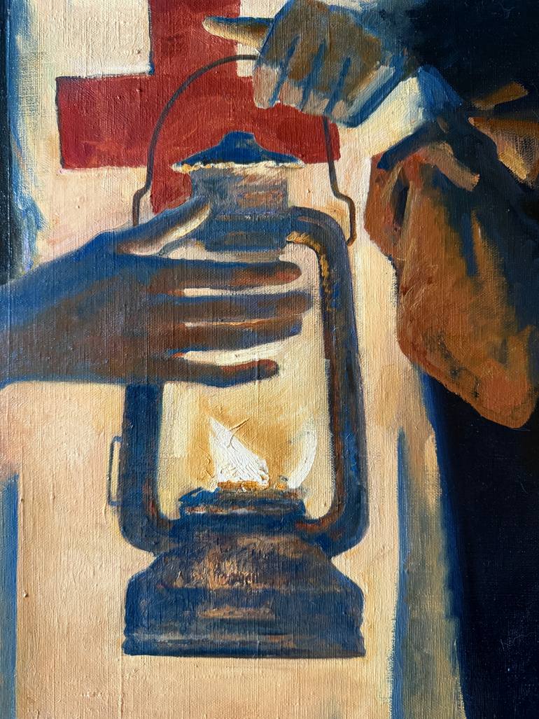 Original Realism People Painting by Alevtina Gorkina