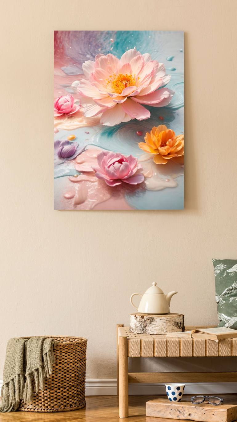 Original Abstract Floral Digital by Liv Solara