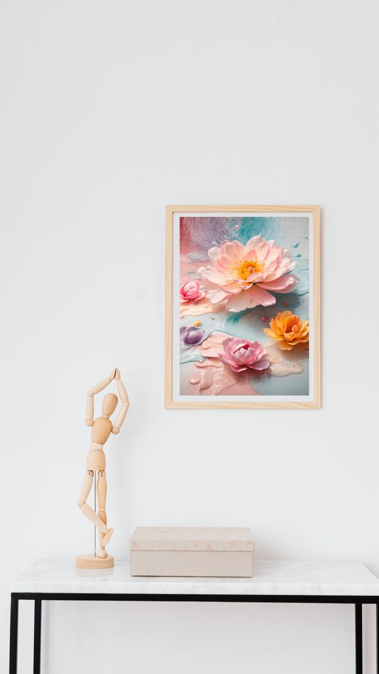 Original Abstract Floral Digital by Liv Solara