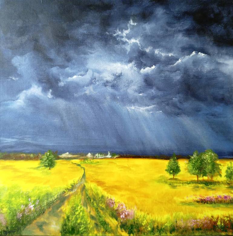 Beneath the Storm’s Silent Whisper Original Painting by sultan aubekerov