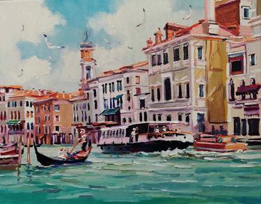 Original Photorealism Cities Paintings by Sultan Aubekerov