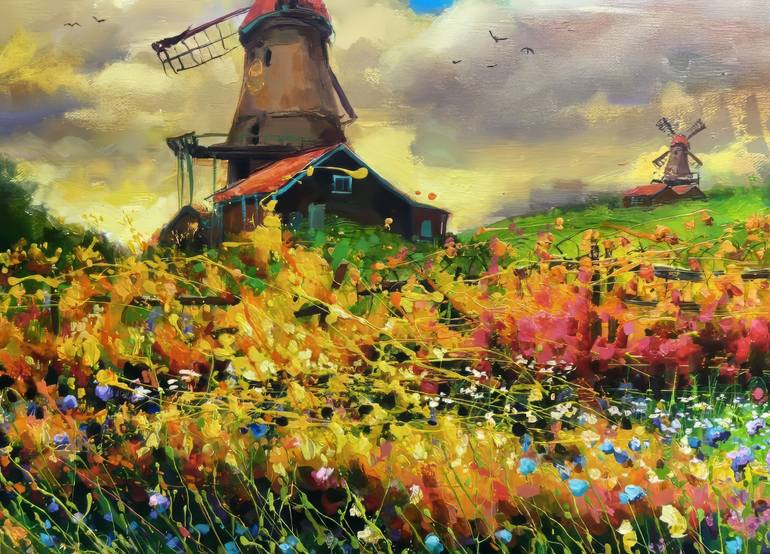 Original Realism Landscape Painting by Sultan Aubekerov