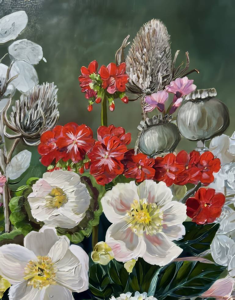 Original Realism Floral Painting by Sultan Aubekerov
