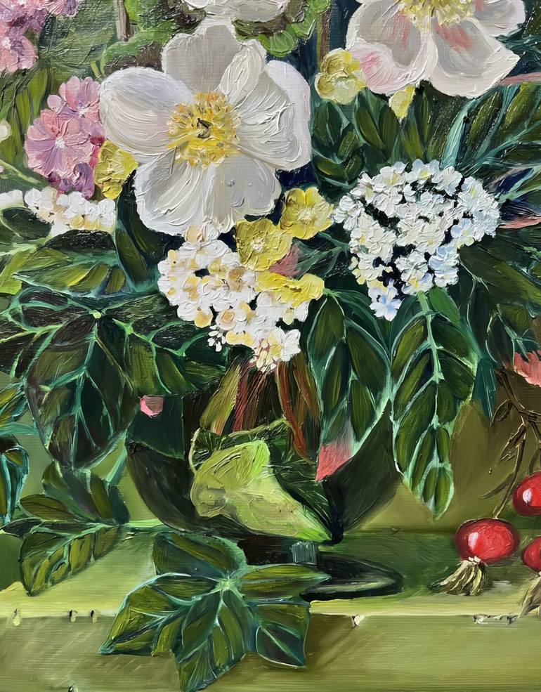 Original Realism Floral Painting by Sultan Aubekerov
