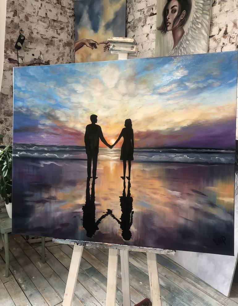 Original Realism Love Painting by Sultan Aubekerov
