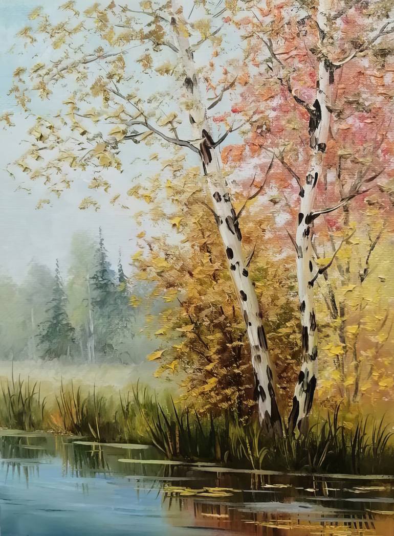 Original Photorealism Landscape Painting by Sultan Aubekerov