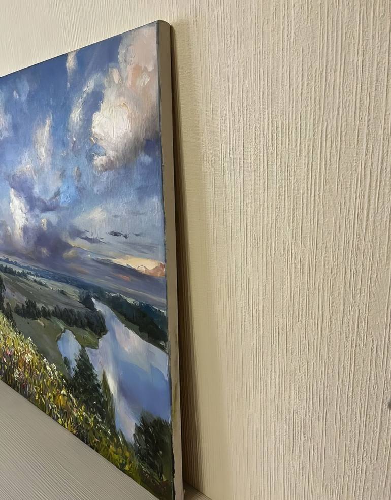 Original Photorealism Landscape Painting by Sultan Aubekerov