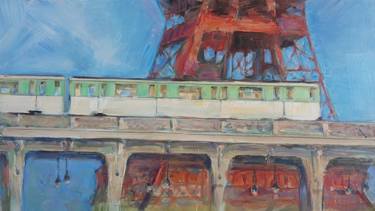 Original Realism Transportation Painting by Sultan Aubekerov