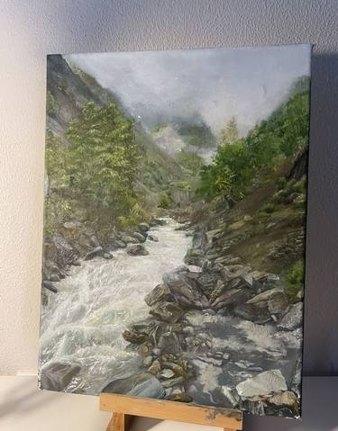 Original Photorealism Nature Painting by Sultan Aubekerov