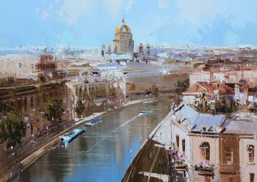 Original Classicism Cities Paintings by Sultan Aubekerov