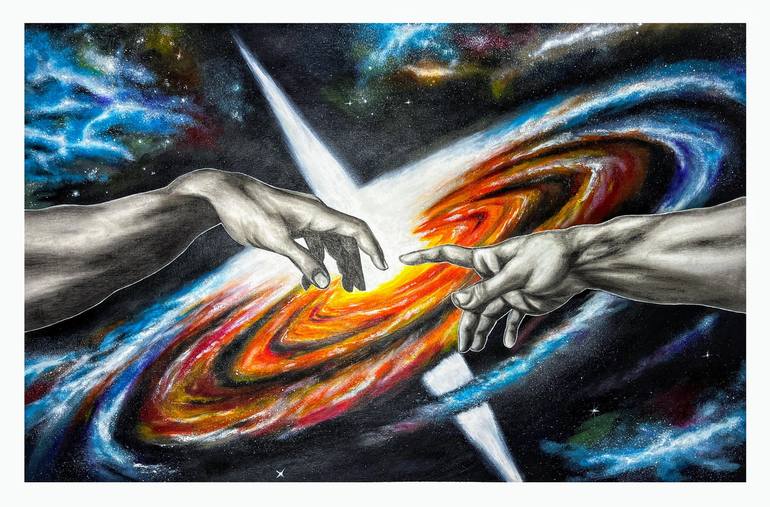 Original Illustration Outer Space Paintings by Deva D