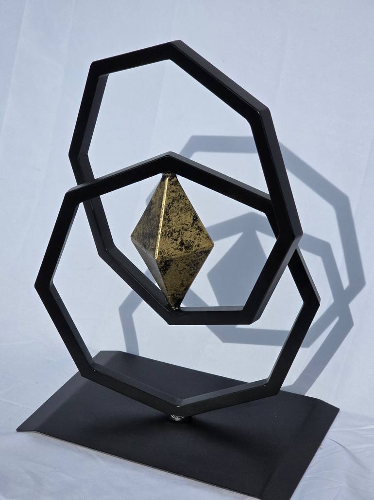 Original Geometric Abstract Sculpture by Philip Pfarrkirchner