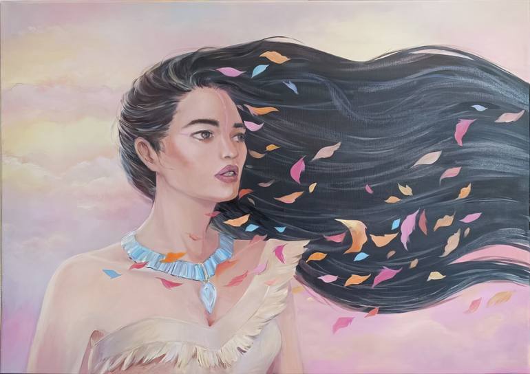 Original Art Deco Women Painting by Darya Yashmetova