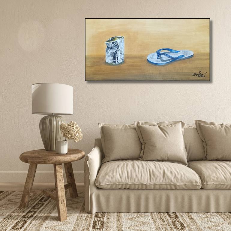 Original Minimalism Rural Life Painting by Philip Aguilar