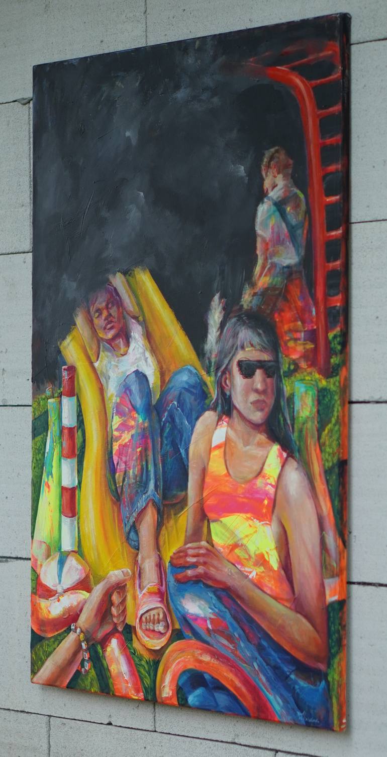 Original Figurative People Painting by Yuliyua Kalinichenko