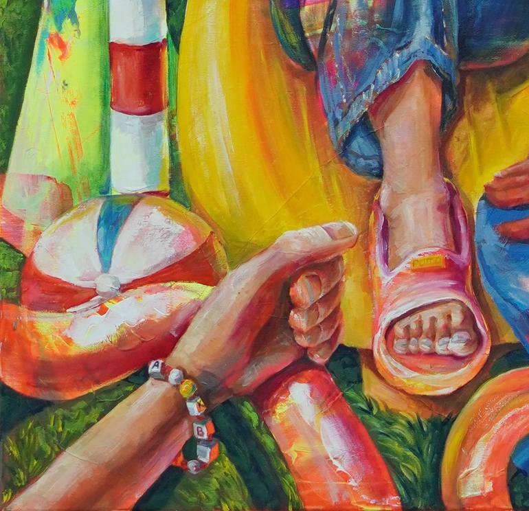 Original Figurative People Painting by Yuliyua Kalinichenko
