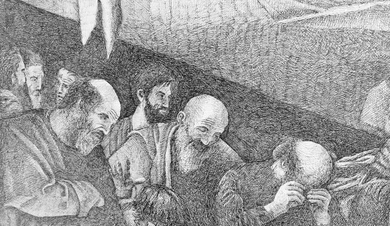 Original Classicism Religion Drawing by Enrique Garcia Puentes