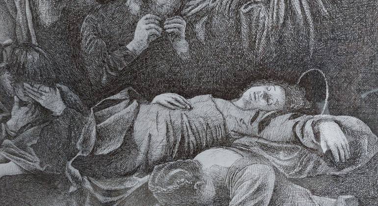 Original Classicism Religion Drawing by Enrique Garcia Puentes