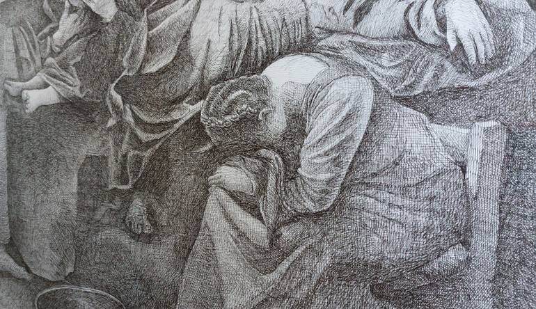 Original Classicism Religion Drawing by Enrique Garcia Puentes