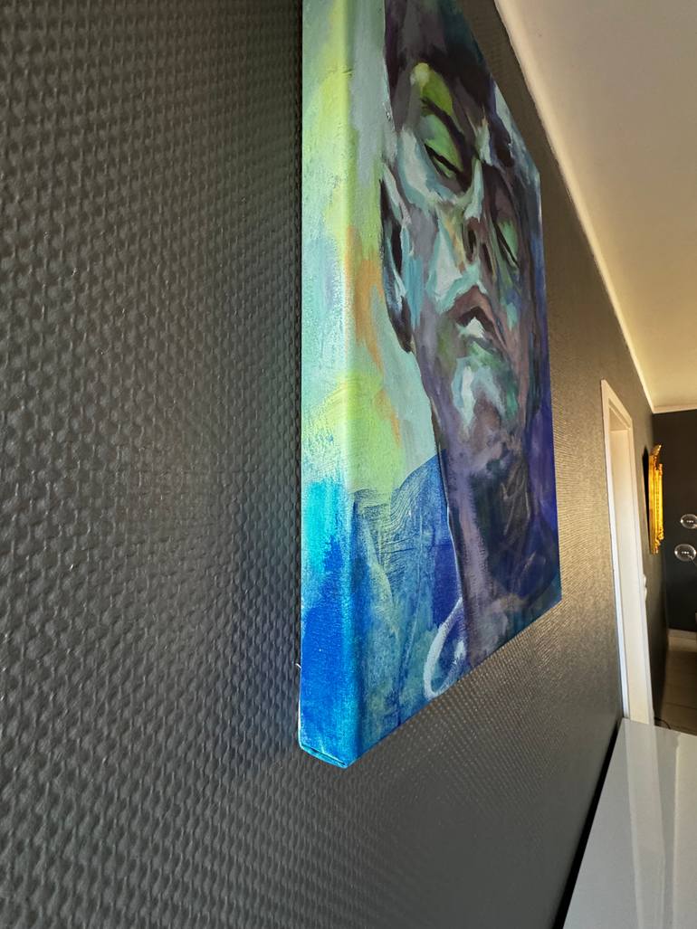 Original Abstract Expressionism Men Painting by Viviane Leszczynski