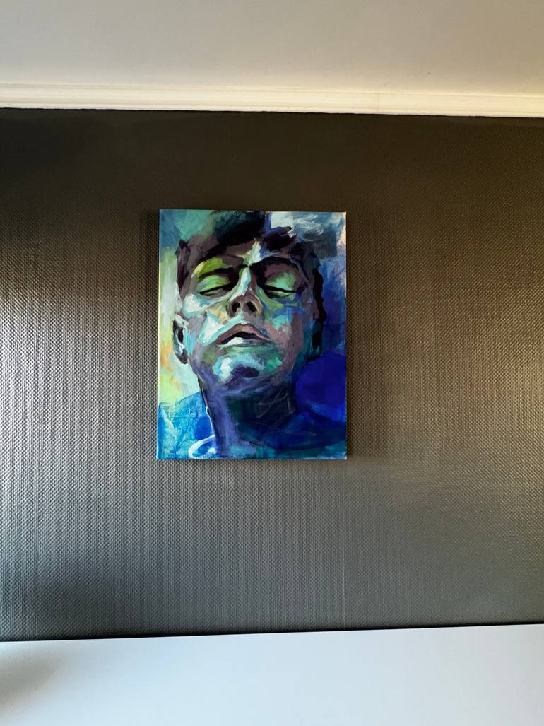 Original Abstract Expressionism Men Painting by Viviane Leszczynski