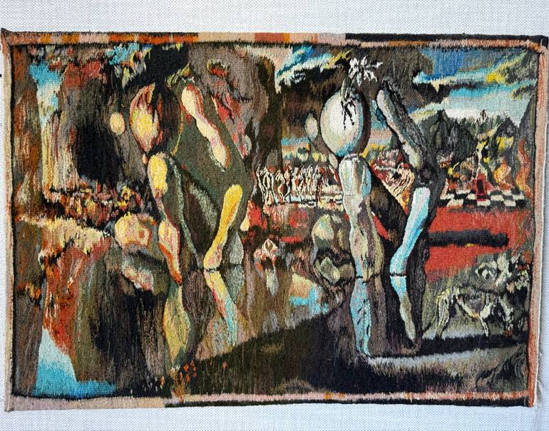 Original Surrealism Classical Mythology Collage by Nati Baidauri