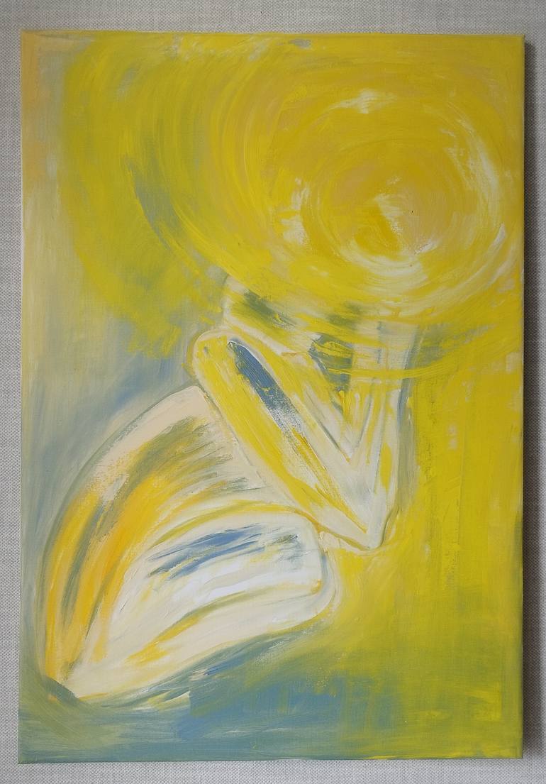 Original Abstract Expressionism Landscape Painting by Nati Baidauri