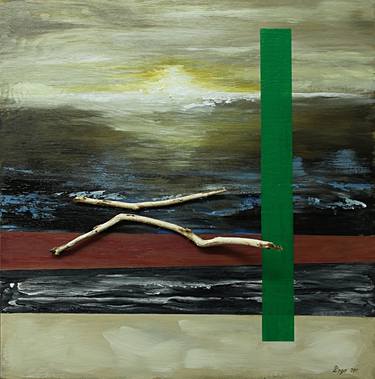Seascape with green thumb