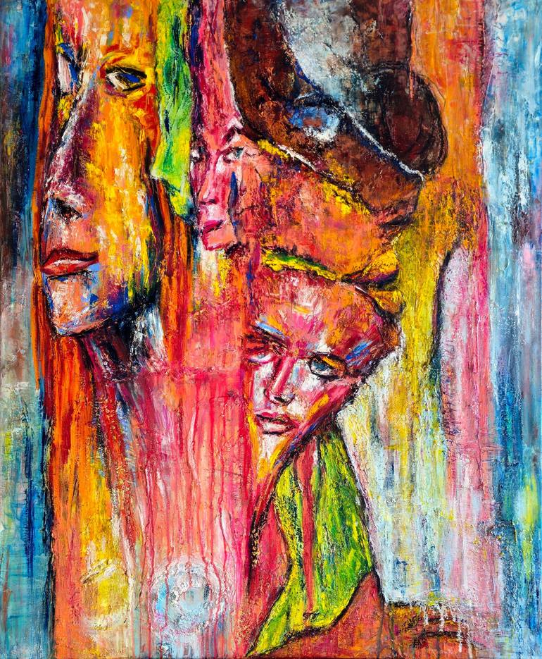 Original Abstract Expressionism Fantasy Paintings by Lucie Hanykova