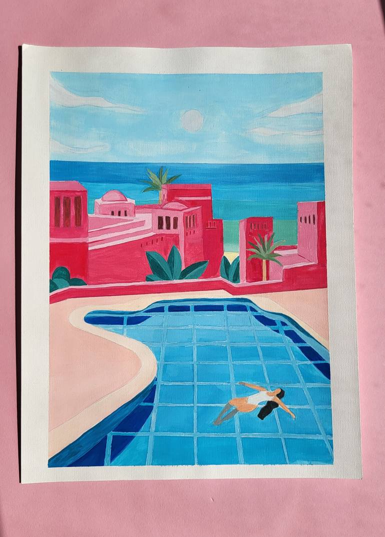 Original Figurative Travel Painting by Petra Lizde