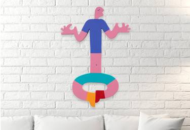Original Abstract People Sculpture by Trolsky - Sharon Gazit
