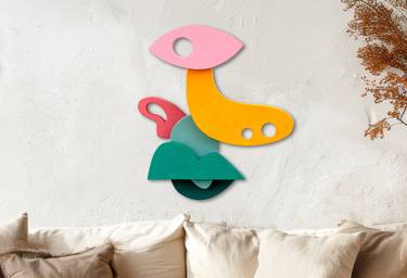 Original Color Field Painting Abstract Sculpture by Trolsky - Sharon Gazit
