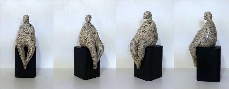 Original Contemporary People Sculpture by Angelika Binegger-Hoerl