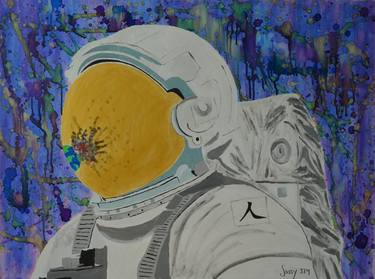 Original Conceptual Outer Space Paintings by Goswin Houy