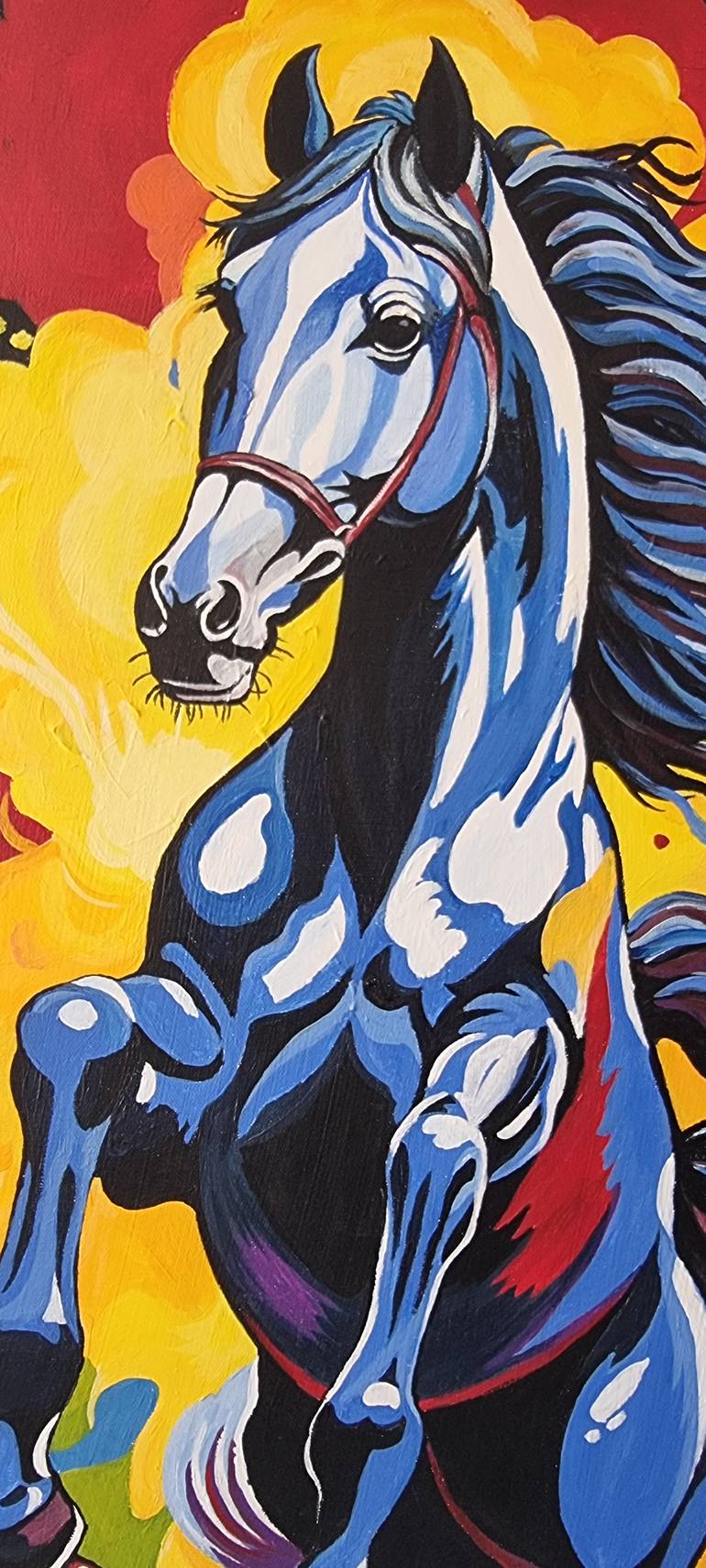 Original Pop Art Animal Painting by Lena Rokhlin