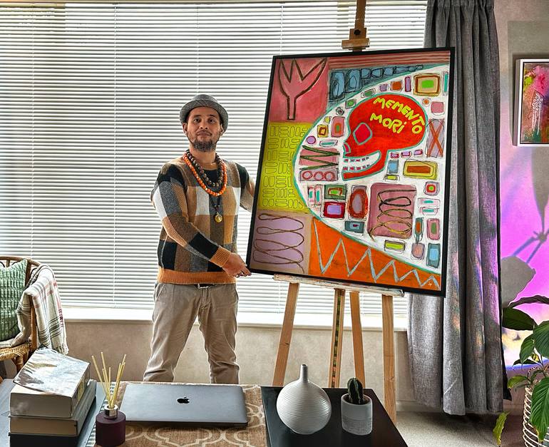 Original Conceptual Abstract Painting by Jp Bell