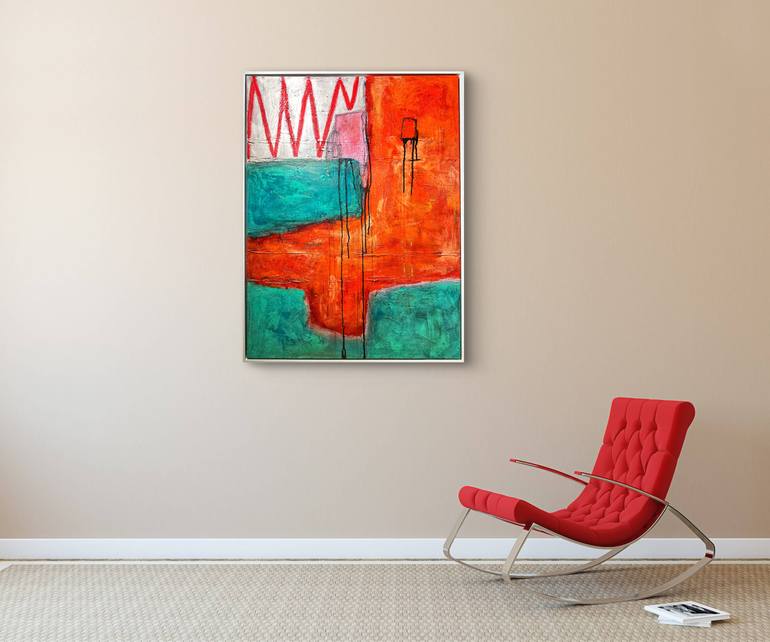 Original Conceptual Abstract Painting by Jp Bell