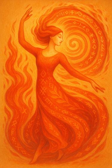 Original Art Nouveau Women Digital by Inessa Ruzh