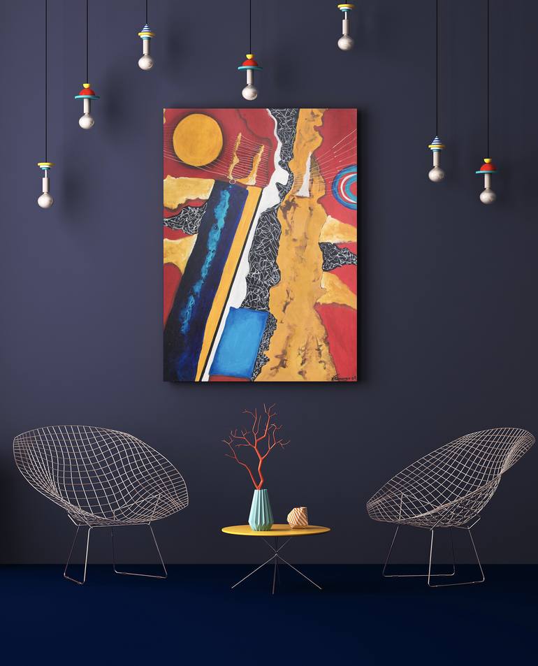 Original Abstract Expressionism Abstract Painting by Virginina Camargo