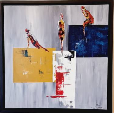 Original Abstract Expressionism Abstract Paintings by Mounia El Yaakoubi