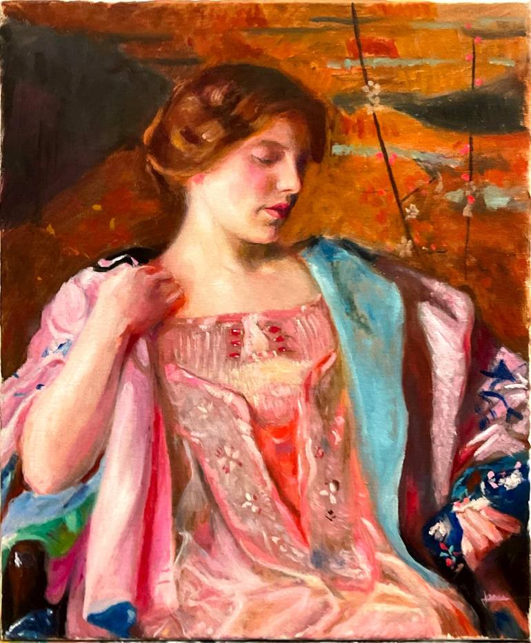 Original Classicism Women Paintings by Joan Salvador