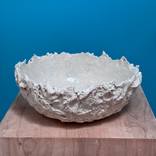 Burlap Fabric Porcelain Vessel by Carrie Cramer