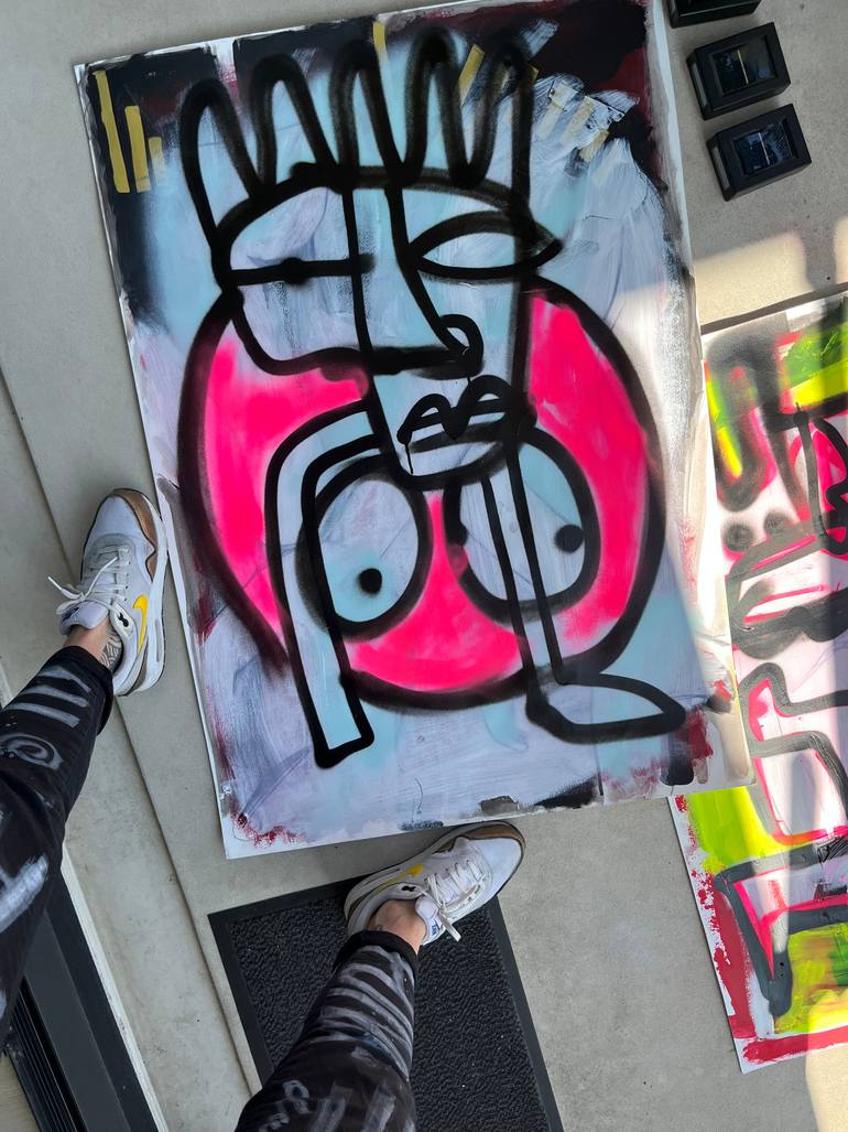 Original Abstract Expressionism Abstract Painting by Claudia Van Der Willik