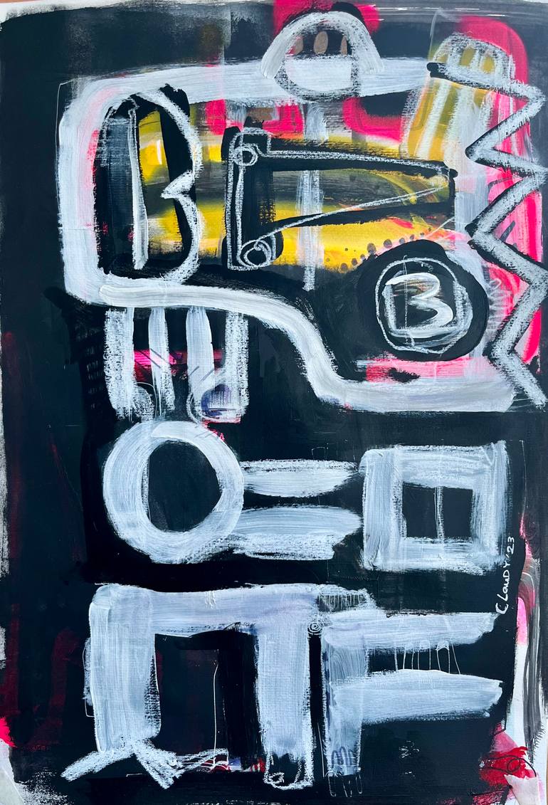 Original Abstract Expressionism Abstract Drawing by Claudia Van Der Willik