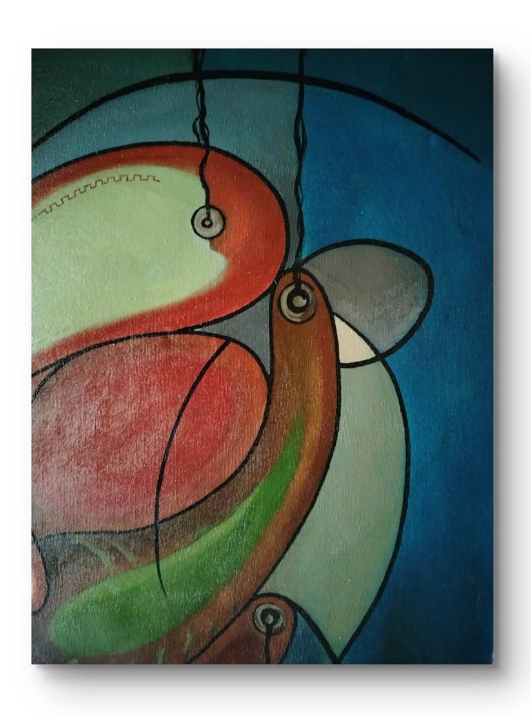 Original Symbolism Abstract Painting by Edwin Gomez