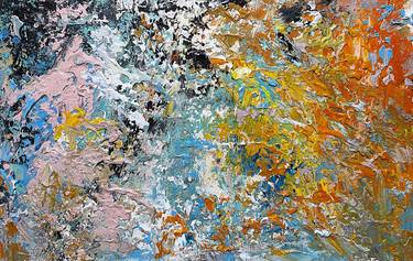 Original Abstract Expressionism Abstract Painting by Sukhi Art